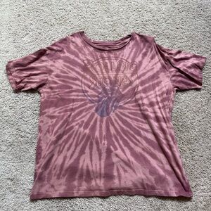 Pink Rolling Stones tye dye T-shirt